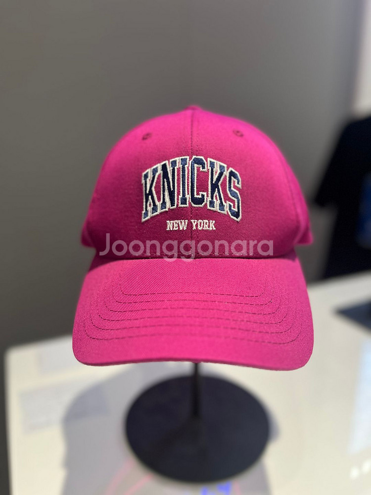 남녀공용 nba 뉴욕닉스 하드볼캡 모자 사계절모자 핑크--1
