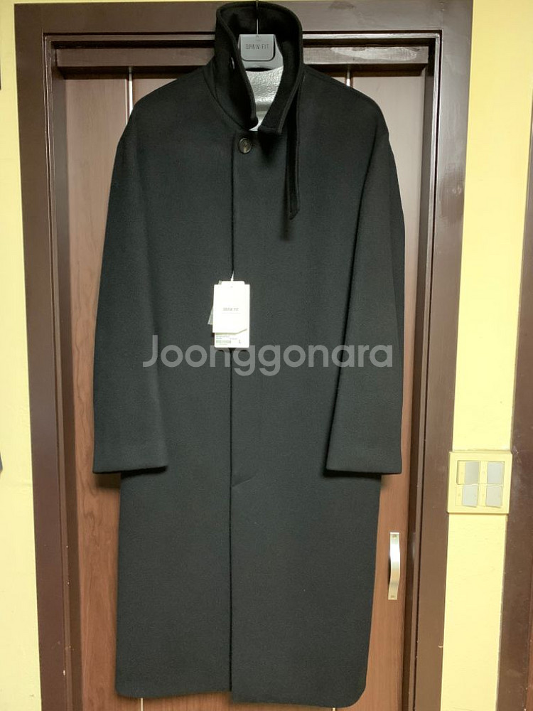 드로우핏 프리미어 퓨어 캐시미어 발마칸 코트 블랙L팜--1
