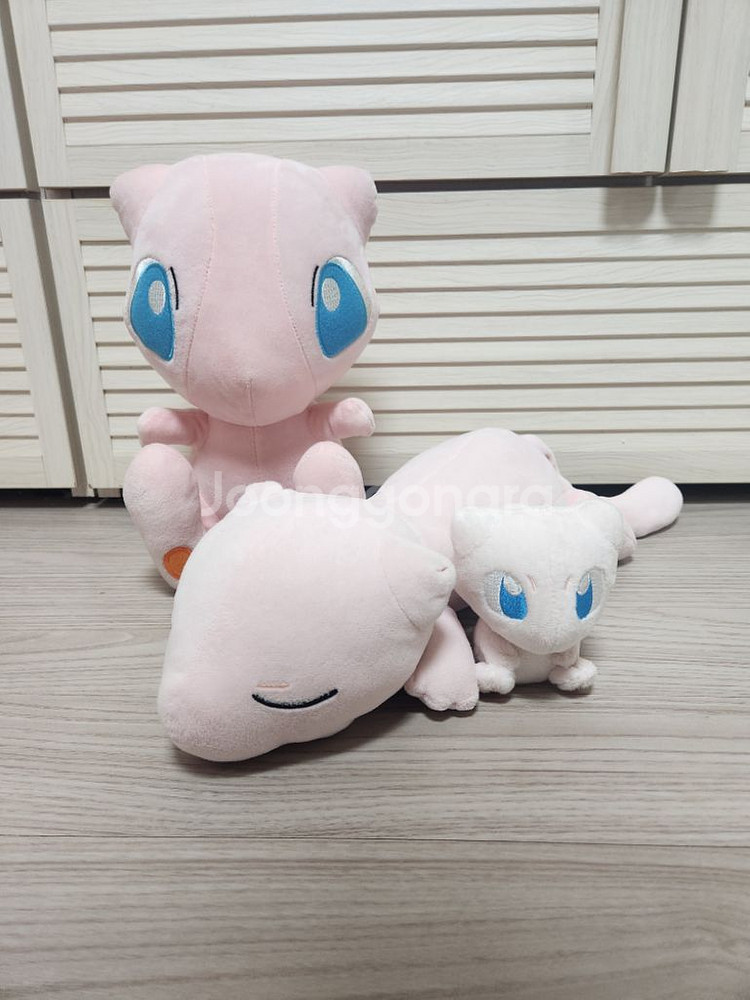 포켓몬스터 잠자는 뮤 중형봉제인형 키링 열쇠고리 일괄--0