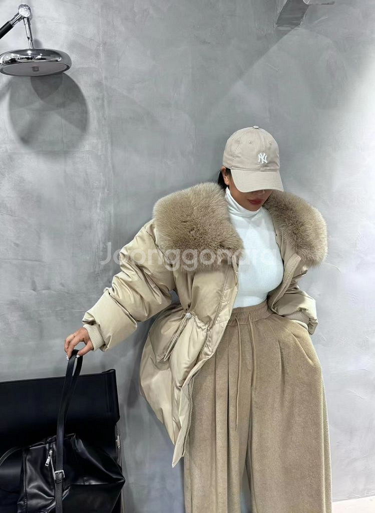 블랙바비 폭스카라 패딩 멜로패딩 새제품--5