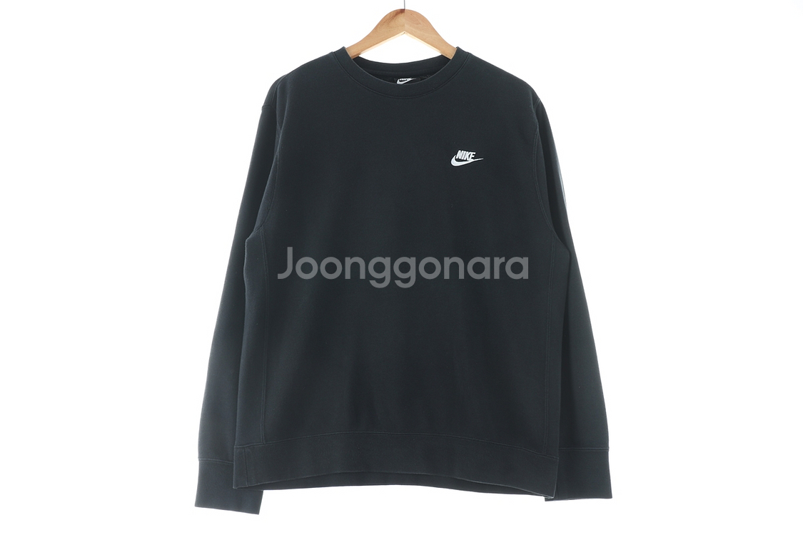 (L) 나이키 맨투맨 티셔츠 블랙 올드스쿨 한정판--1