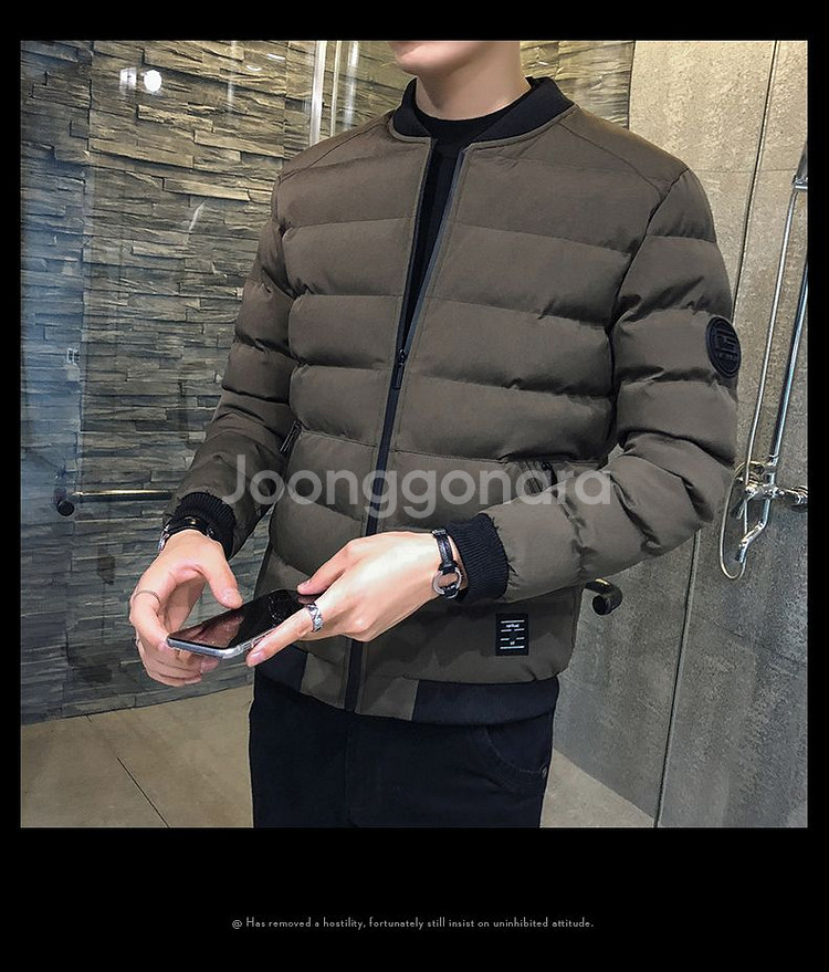 두꺼운 다운 코튼 재킷 표준 핏 비즈니스 캐주얼 방수--3