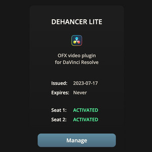 디핸서 Dehancer Lite 평생 라이센스