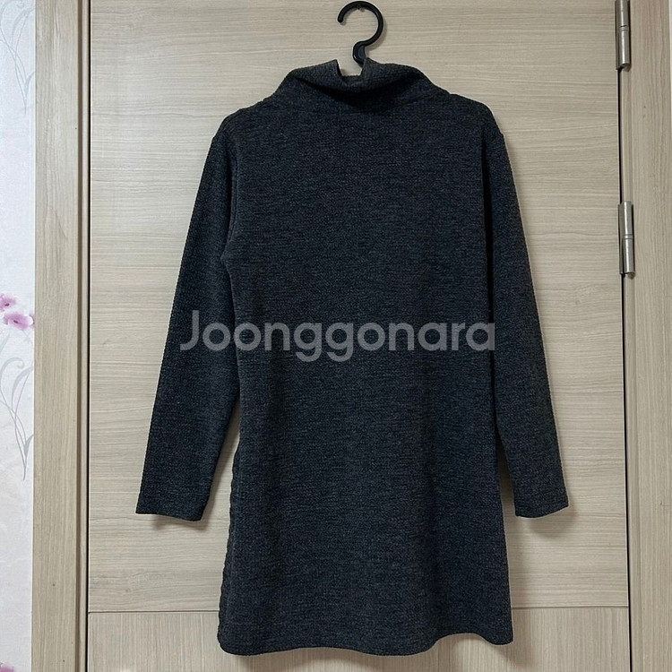 목폴라 지퍼 롱니트 원피스--1