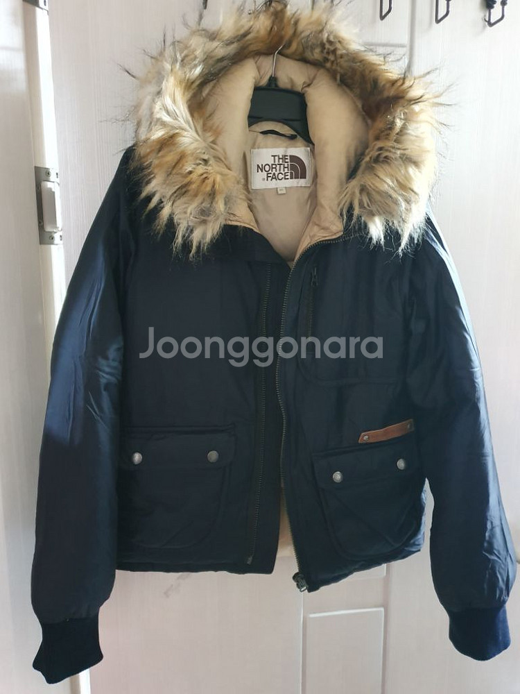 노스페이스 구스다운 숏패딩 XS 85 블랙 거위털 점퍼--0