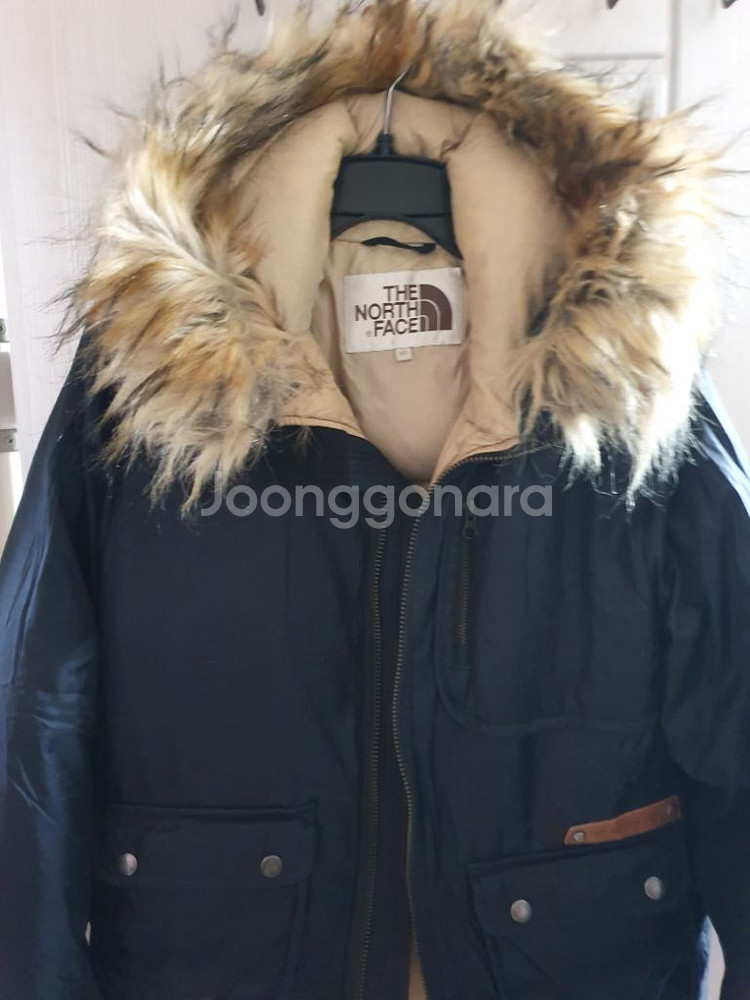 노스페이스 구스다운 숏패딩 XS 85 블랙 거위털 점퍼--1