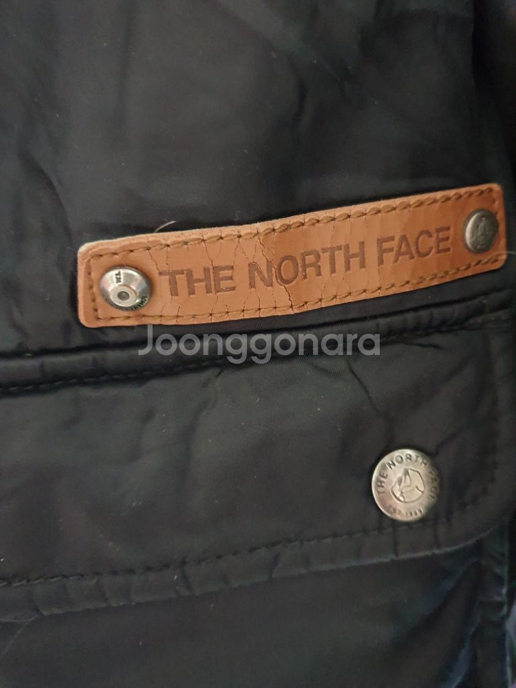 노스페이스 구스다운 숏패딩 XS 85 블랙 거위털 점퍼--6