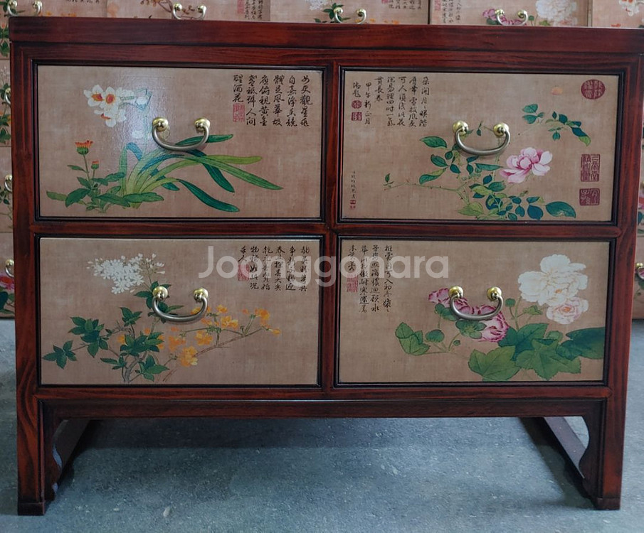 고가구 고서화4서랍장--4