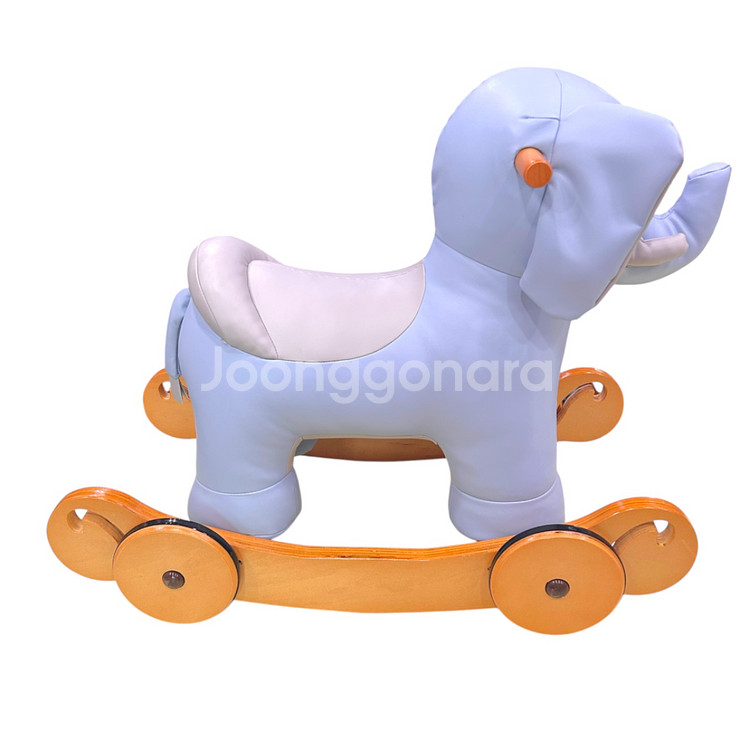 리틀포레스트 엘리 흔들목마 원목 코끼리 흔들의자--8