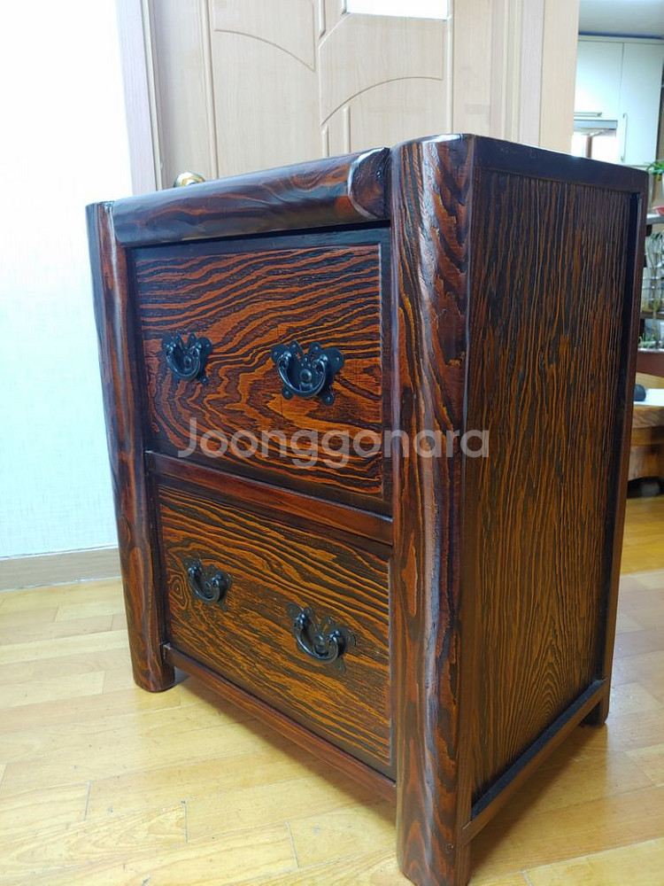 고가구 통나무2단서랍장--2