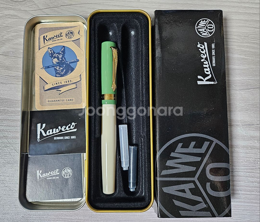 카웨코 스튜던트60s 올리브크림 EF 만년필--0