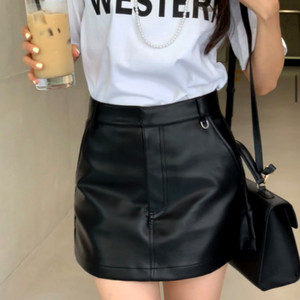칙스라벨 카밀레더 스커트팬츠