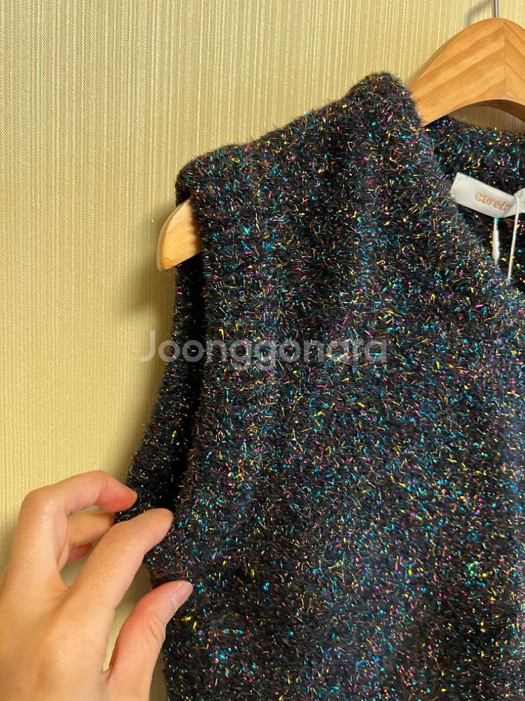 큐리티 니트조끼 크롭조끼 (새상품)--3