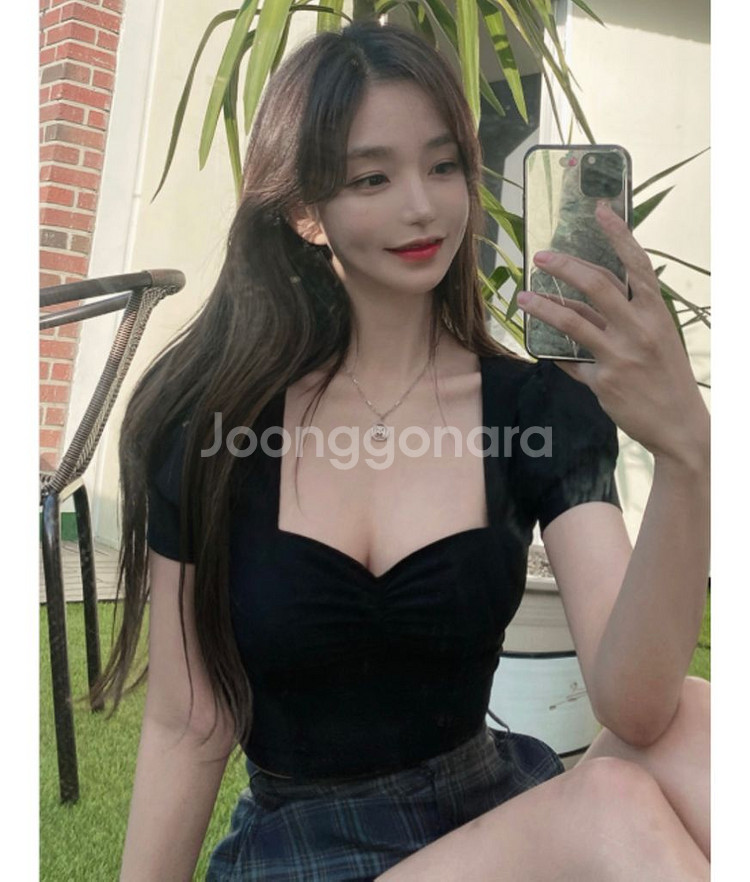 카인다미 셔링퍼프탑(아이보리)--1