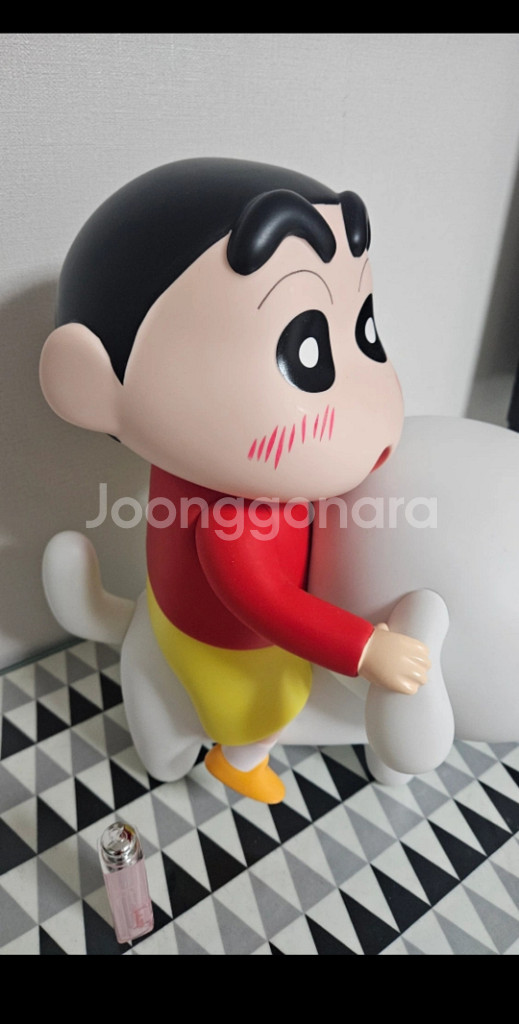 짱구 대형 피규어 흰둥이 탄 짱구 짱구 고개돌릴수있어요--3