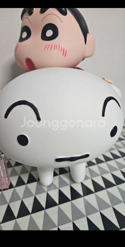 짱구 대형 피규어 흰둥이 탄 짱구 짱구 고개돌릴수있어요--2