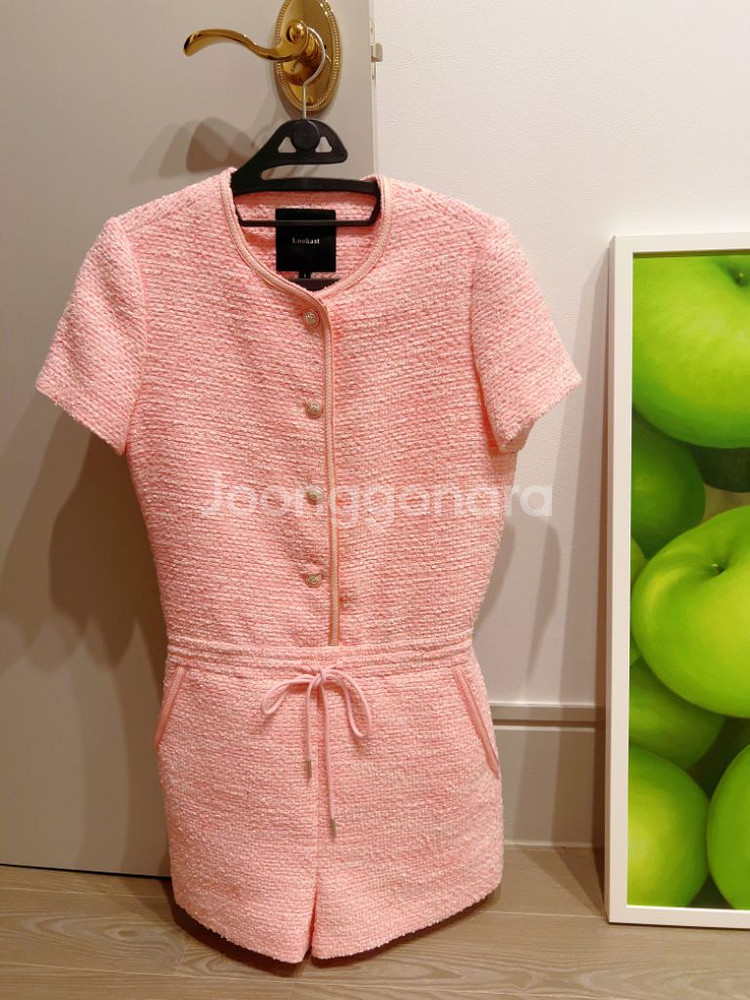 룩캐스트 돌리 트위드점프수트 핑크--3
