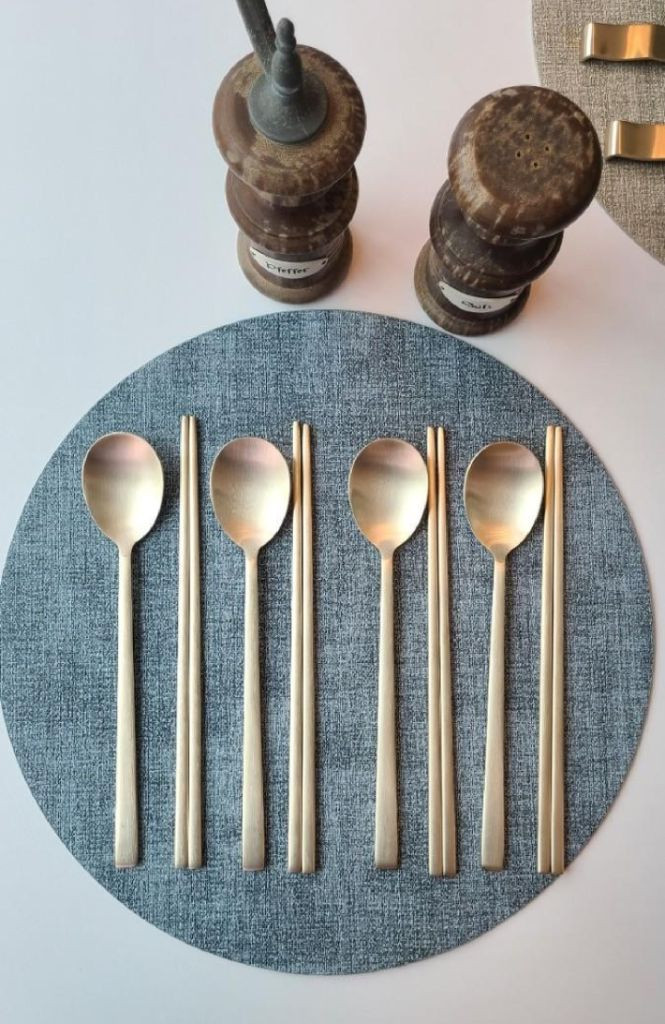 방짜유기 수저세트(2벌) (기획특가)>>50벌한정판매 이미지