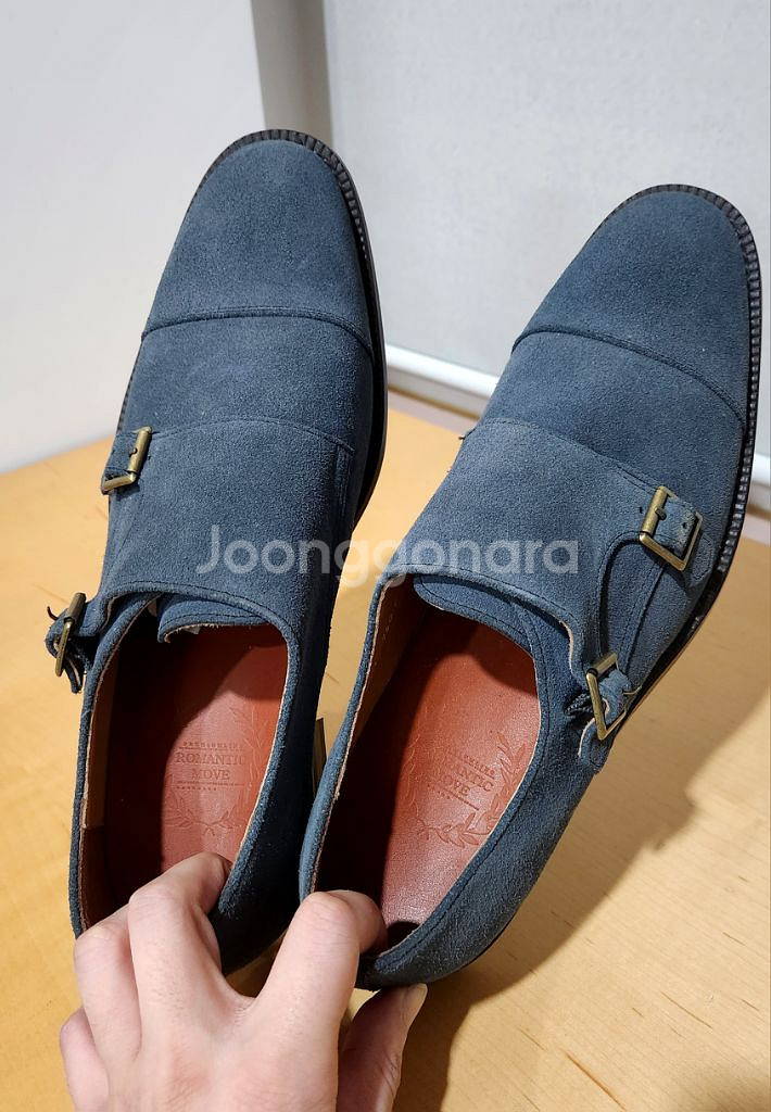 로맨틱무브 / 더블몽크스트랩 네이비 스웨이드 / 260--2