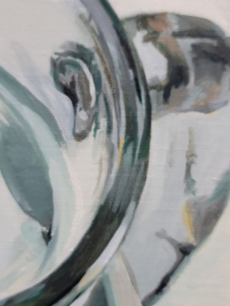 2009년 이여은작가 유화그림 유리속의 피망--7