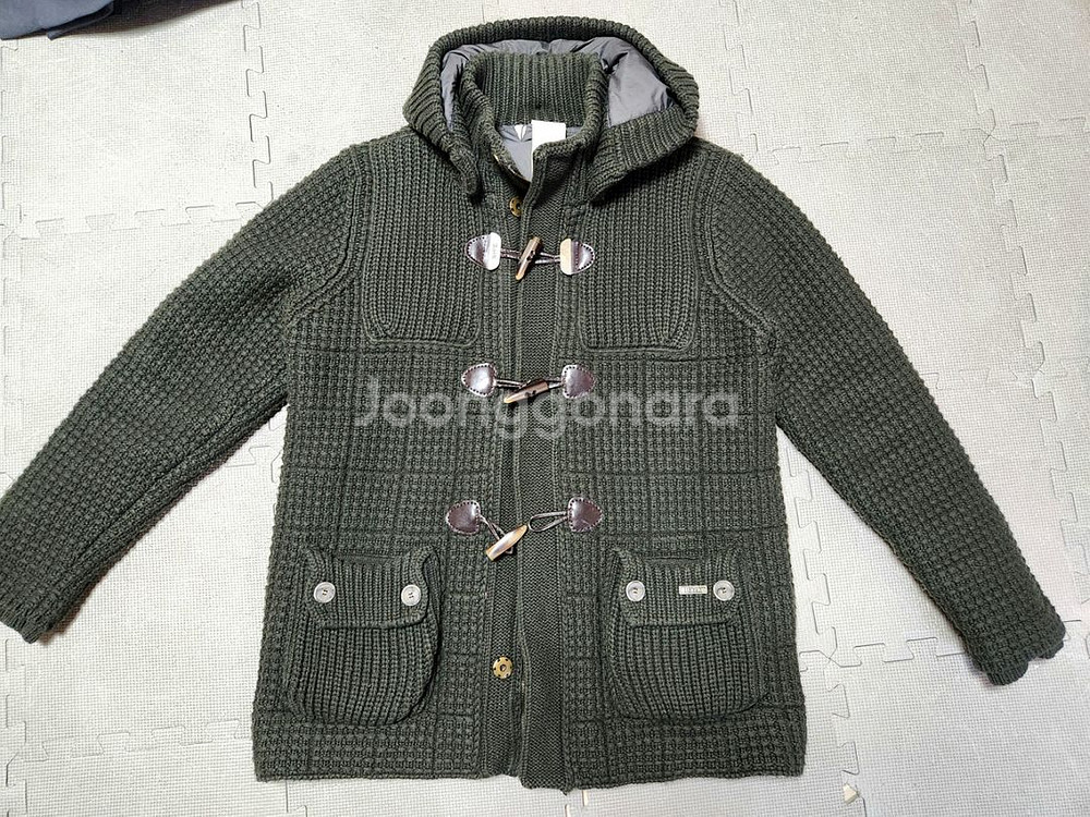 BARK 바크 이태리 헤비울 니트패딩 더플코트 L--2