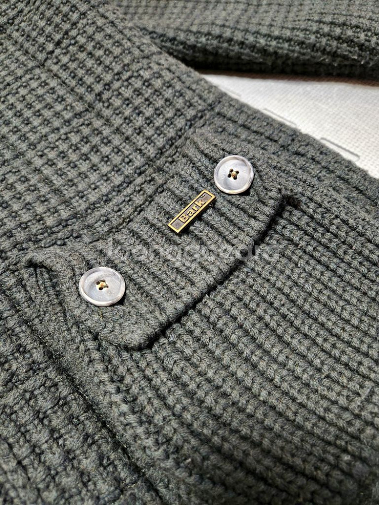 BARK 바크 이태리 헤비울 니트패딩 더플코트 L--4