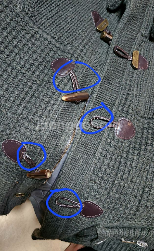 BARK 바크 이태리 헤비울 니트패딩 더플코트 L--9