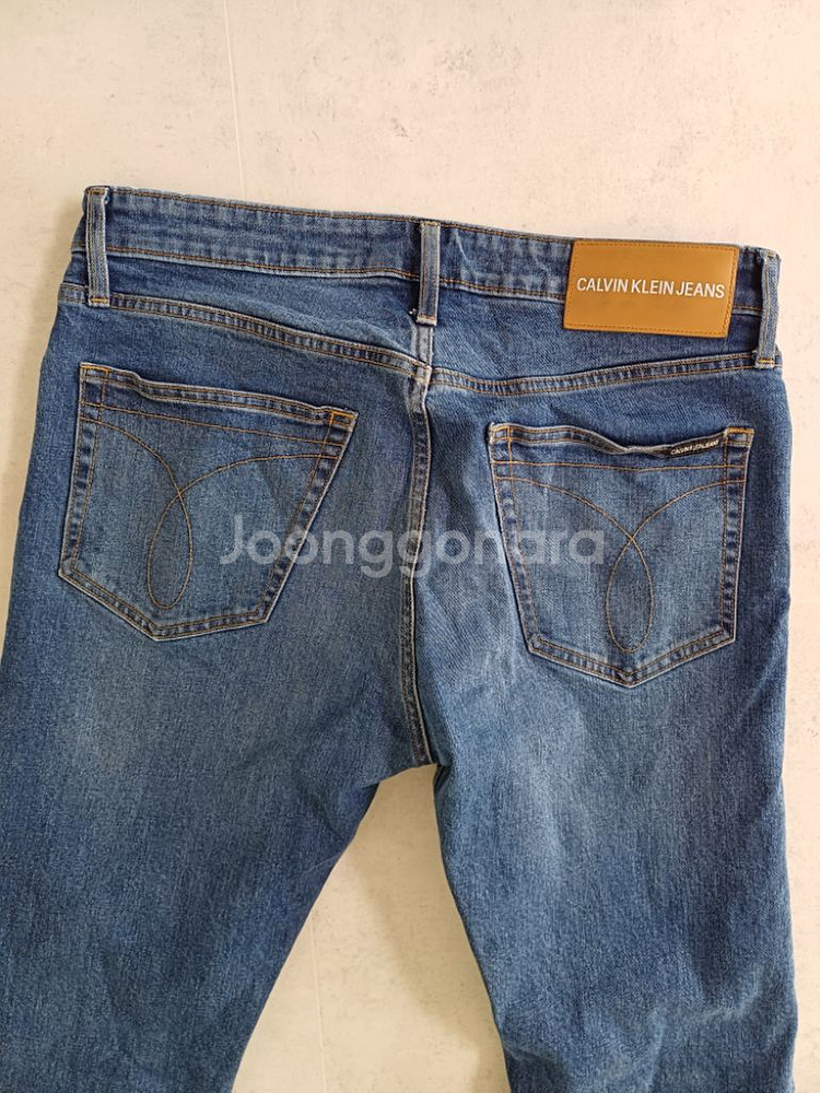 남성 캘빈클라인진 데님 일자청바지 (사방스판34.5)--1