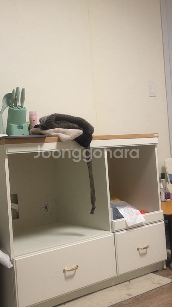 밥솥 전자렌지 수납장--1