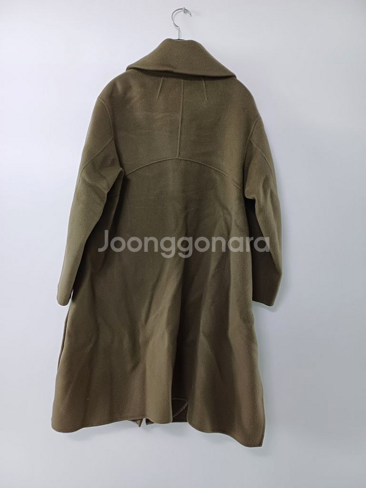 여성 앤클라인 울,캐시미어 롱코트 (카키.오버핏95)--8