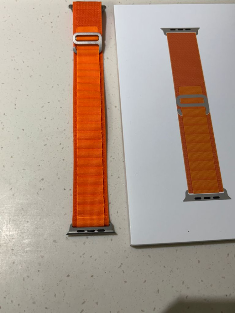 애플워치 울트라 스트랩 알파인루프 오렌지 색상 L--2