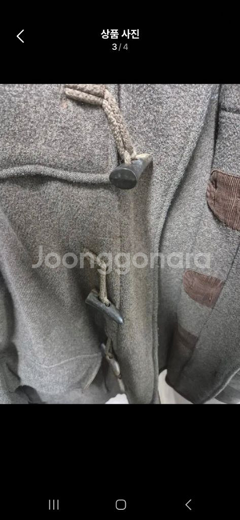 베네통 헤비울 더플코트 올리브 L--1