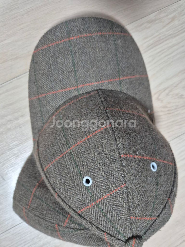 어널로이드 울 체크 캡 모자--1