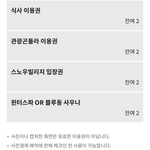 휘닉스파크 1월 4-5일 윈터스파,곤돌라 판매