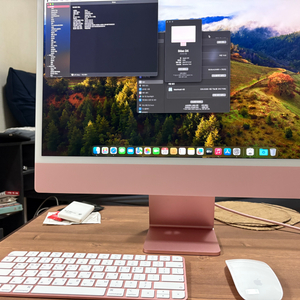 아이맥24 M3 램8/ssd256 핑크 풀박스