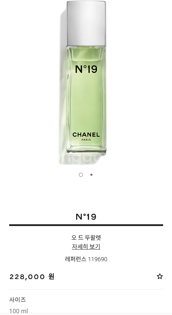 샤넬 향수 넘버19 NO.19 100ml 새상품--5