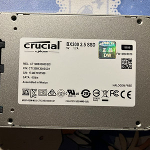 마이크론 크루셜 BX300 120GB SSD