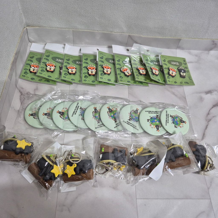 국립공원 반달이) 키링 지비츠 거울3종세트--4