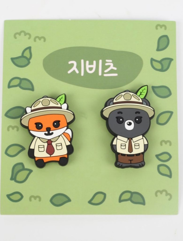 국립공원 반달이) 키링 지비츠 거울3종세트--1