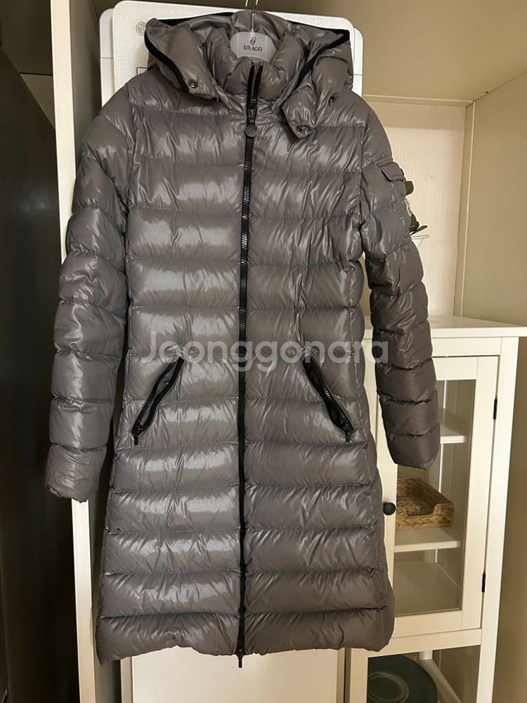 몽클레어 모카 롱패딩 14y 성인여성55 그레이--2