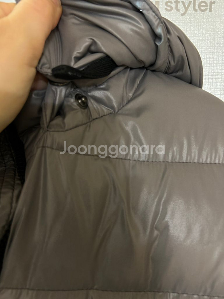 몽클레어 모카 롱패딩 14y 성인여성55 그레이--6