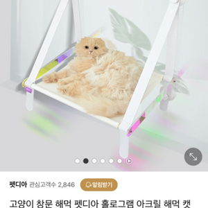 펫디아 홀로그램 고양이 아크릴 해먹