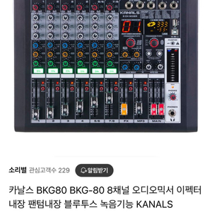 카날스 BKG-80 오디오믹서