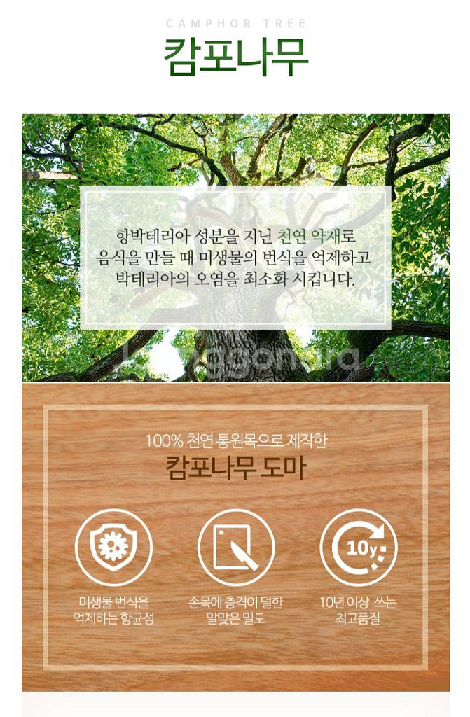 캄포도마 원목 살균 항균 도마, 플레이트--6
