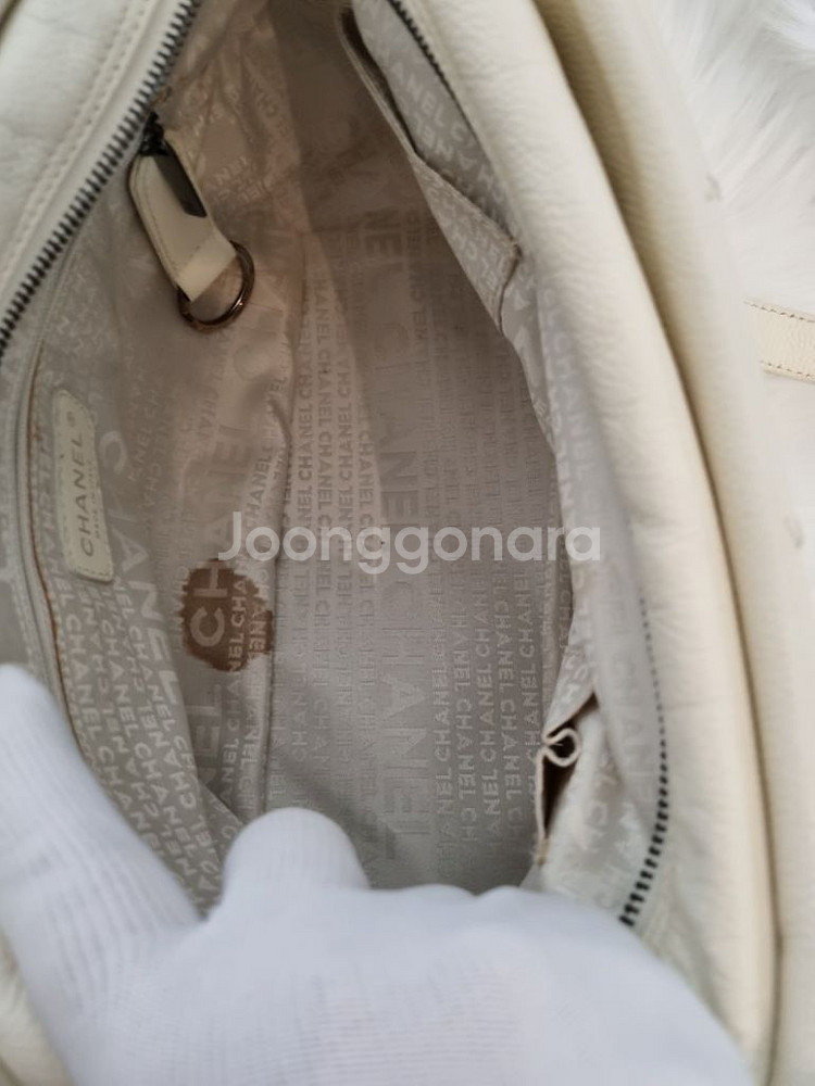 (샤넬)빈티지 캐비어 퀼팅 스티치 보스턴 숄더백--6