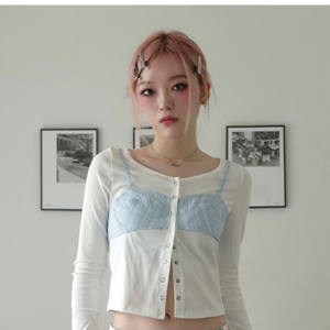 체리퀴리 eyelet 가디건