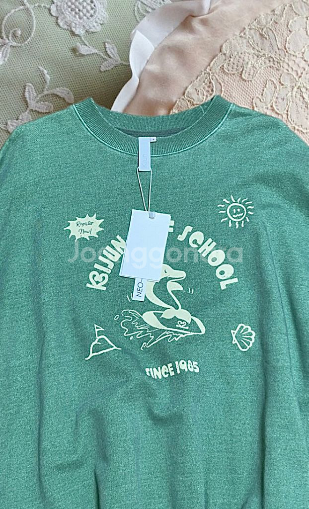 기준 맨투맨 Surf School Pullover 그린--1
