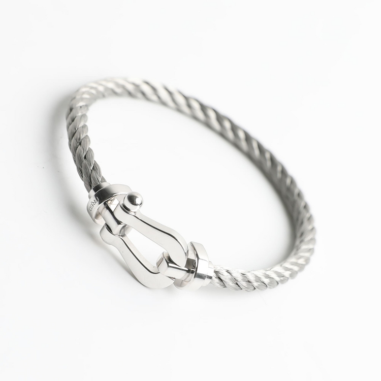 프레드 포스텐 화이트골드 라지 팔찌 구형 이미지