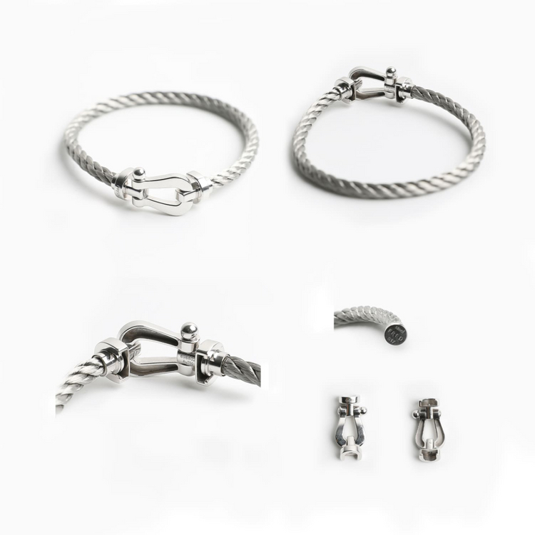 프레드 포스텐 화이트골드 라지 팔찌 구형 이미지