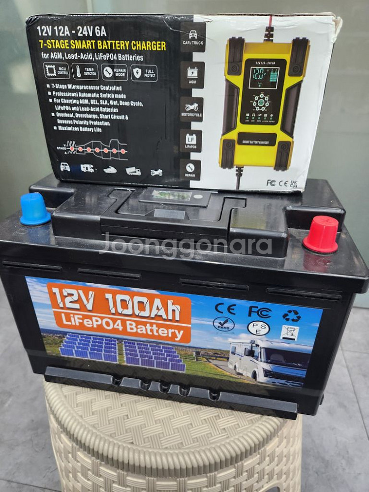 12V 100Ah LifePO4 배터리 + 충전기 세트--3